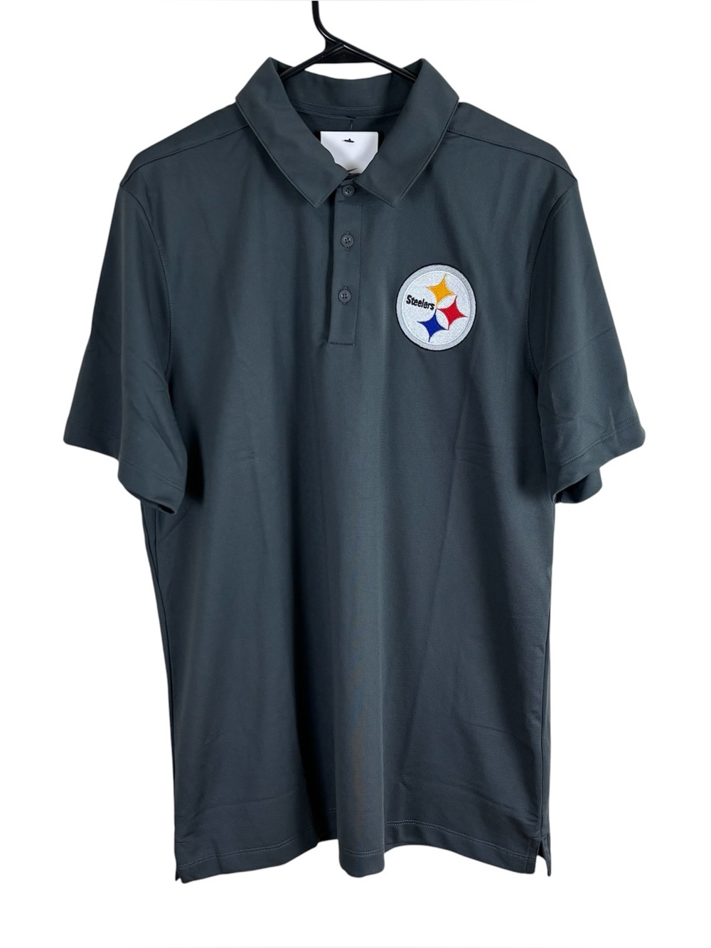 Nike Dri-Fit Steelers Polo Men’s Size Large Charcoal Gray NFL Short Sleeve NWT